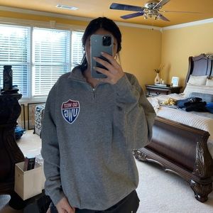 Grey Half-Zip Sweatshirt